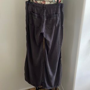 Wide leg linen/tencel pants